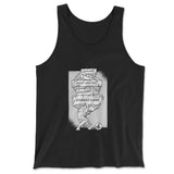 Debt Atlas Men/Unisex Tank in Black color