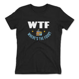WTF - Where's The Food Womens T-Shirt in Black color
