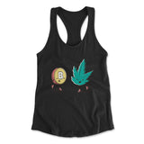 420 Bitcoin Womens Racerback Tank in Black color