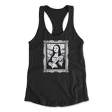 Gothic Monalisa Womens Racerback Tank in Black color