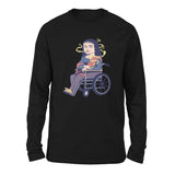 Monalisa Smoking Men/Unisex Drop Shoulder Sweatshirt in Black color