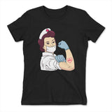 Strong Nurse Womens T-Shirt in Black color