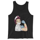 Strong Nurse Men/Unisex Tank in Black color