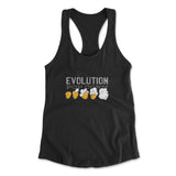 Popcorn Evolution Womens Racerback Tank in Black color