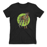 Cyber Greyhound Dog Womens T-Shirt in Black color