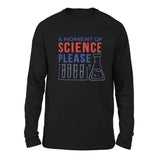 A Moment Of Science Please Men/Unisex Drop Shoulder Sweatshirt in Black color
