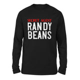Secret Agent Randy Beans Men/Unisex Drop Shoulder Sweatshirt in Black color