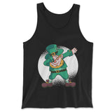 Leprechaun Dabbing Men/Unisex Tank in Black color