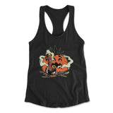 Baked Pumpkin Womens Racerback Tank in Black color