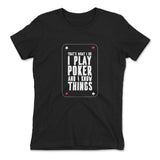 Play Poker Womens T-Shirt in Black color