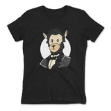 Lincoln Llama Womens T-Shirt in Black color