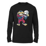 Dancing Monkey Jackson Men/Unisex Drop Shoulder Sweatshirt in Black color