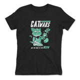 Cat Wars - May The Force Be With Meow Womens T-Shirt in Black color