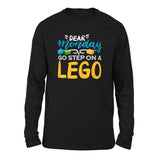 Dear Monday, Go Step On A Lego Men/Unisex Drop Shoulder Sweatshirt in Black color