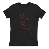 Physics Formula Womens T-Shirt in Black color