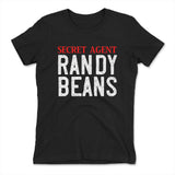 Secret Agent Randy Beans Womens T-Shirt in Black color