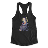 Monalisa Smoking Womens Racerback Tank in Black color