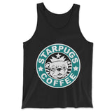 Starpugs Coffee Men/Unisex Tank in Black color
