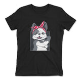 French Bulldog Womens T-Shirt in Black color