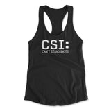 CSI - Can't Stand Idiots Womens Racerback Tank in Black color