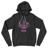 420 Hemp Leaf Hoodie in Black color