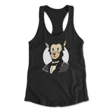 Lincoln Llama Womens Racerback Tank in Black color