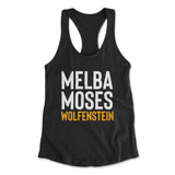 Melba Moses Wolfenstein Womens Racerback Tank in Black color
