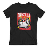 Chinzilla Monster Womens T-Shirt in Black color