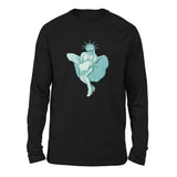 Statue Of Liberty Marilyn Monroe Men/Unisex Drop Shoulder Sweatshirt in Black color