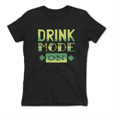 Drink Mode On Womens T-Shirt in Black color