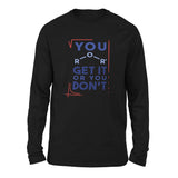 You Get It Or You Dont Men/Unisex Drop Shoulder Sweatshirt in Black color