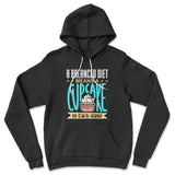 Cupcake - A Balanced Diet Hoodie in Black color