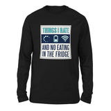 Things I Hate Men/Unisex Drop Shoulder Sweatshirt in Black color