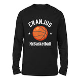 Cranjus Mcbasketball Men/Unisex Drop Shoulder Sweatshirt in Black color