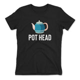 Pot Head Womens T-Shirt in Black color