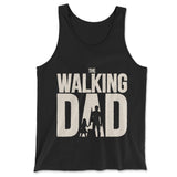 The Walking Dad Men/Unisex Tank in Black color