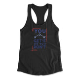 You Get It Or You Dont Womens Racerback Tank in Black color