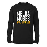 Melba Moses Wolfenstein Men/Unisex Drop Shoulder Sweatshirt in Black color