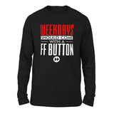 Weekdays Should Come With A Ff Button Men/Unisex Drop Shoulder Sweatshirt in Black color