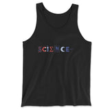 Science Lettering Men/Unisex Tank in Black color