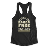 How Many Ways To Write Error Free Programs Womens Racerback Tank in Black color
