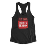 Spoiler Alert Womens Racerback Tank in Black color