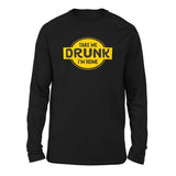 Take Me Drunk, I'm Home Men/Unisex Drop Shoulder Sweatshirt in Black color