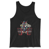 Sleepy Robot Men/Unisex Tank in Black color