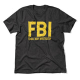 FBI - Female Body Investigator Men/Unisex T-Shirt in Dark Grey Heather color