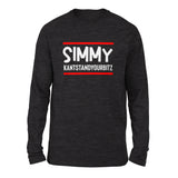 Simmy Kantstandyourbitz Men/Unisex Drop Shoulder Sweatshirt in Dark Grey Heather color