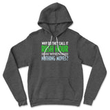 Why Do They Call It Rushhour When Nothing Moves Hoodie in Dark Grey Heather color