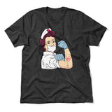 Strong Nurse Men/Unisex T-Shirt in Dark Grey Heather color