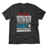Monday, The Only Day You Can Wear The Same Exact Outfit As Yesterday Without Anyone Knowing Men/Unisex T-Shirt in Dark Grey Heather color