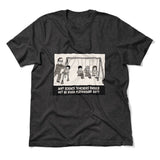 Why Science Teachers Should Not Be Given Playground Duty Men/Unisex T-Shirt in Dark Grey Heather color